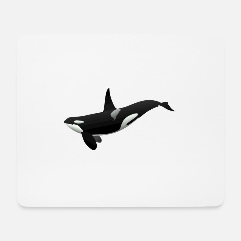 Orca - Mousepad (Querformat) - Weiß