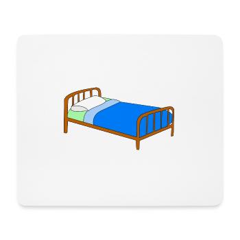 bett bed schlafen schlafzimmer sleeping room35 - Mousepad (Querformat) - Weiß - Vorne