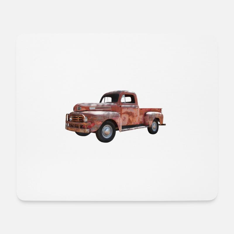 Pick Up Oldtimer - Mousepad (Querformat) - Weiß