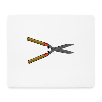 heckenschere strauecher buesche garten pflanzen - Mousepad (Querformat) - Weiß - Vorne