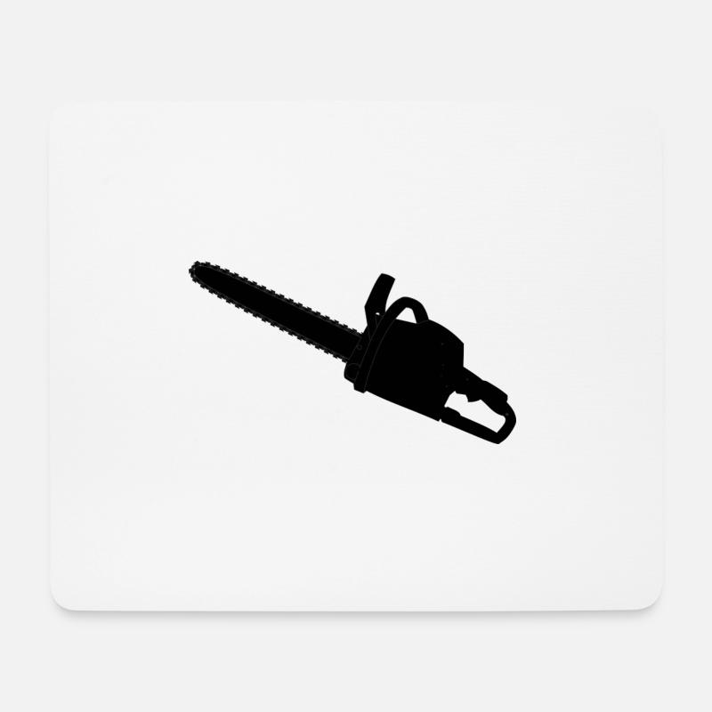 Säge,kettensäge,motorsäge - Mousepad (Querformat) - Weiß