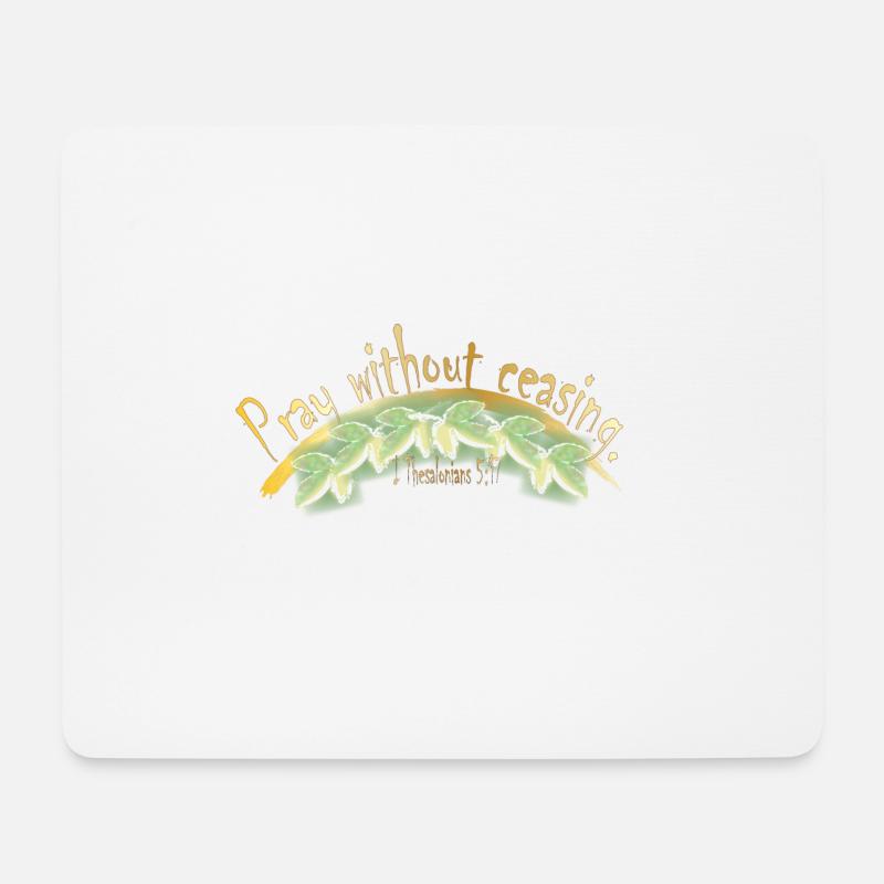Beten Sie ohne Unterlass - Mousepad (Querformat) - Weiß