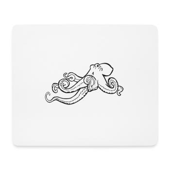 poulpe géant calmar, poulpe, calmar, poissons seiche - Tapis de souris (format paysage) - blanc - Devant