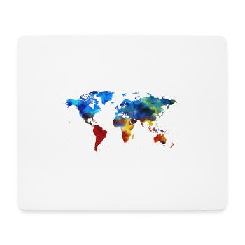 Farbenfrohe Welt! - Mousepad (Querformat) - Weiß - Vorne