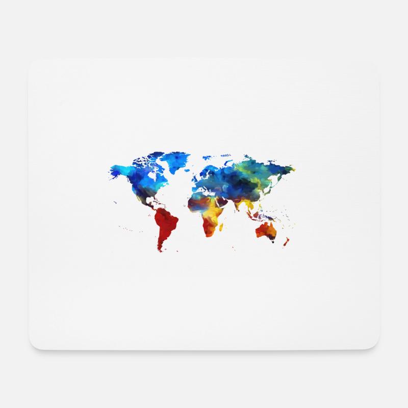 Farbenfrohe Welt! - Mousepad (Querformat) - Weiß