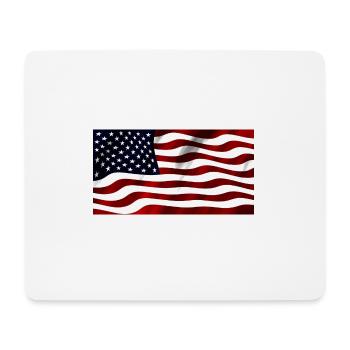 drapeau américain - Tapis de souris (format paysage) - blanc - Devant