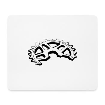 Kettenrad Kette - Mousepad (Querformat) - Weiß - Vorne