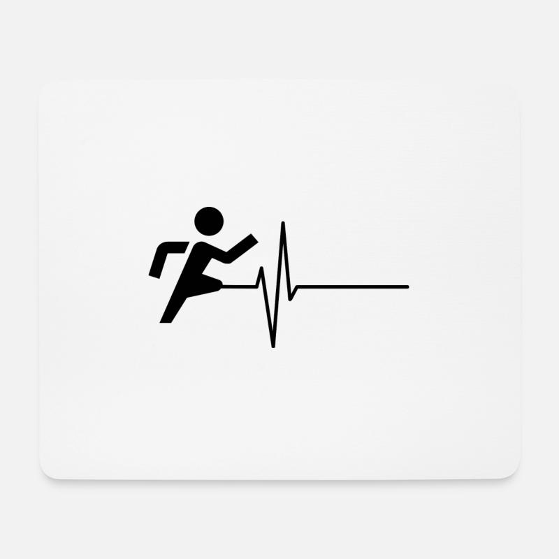 Sport Herzschlag Passion - Mousepad (Querformat) - Weiß