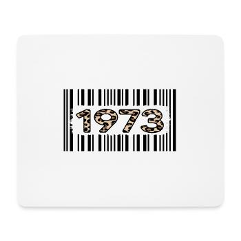1973 anniversaire 49 ans code-barres léopard - Tapis de souris (format paysage) - blanc - Devant
