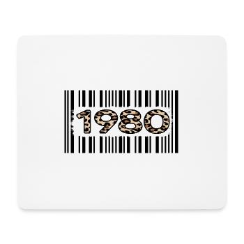 1980 anniversaire 42 ans anniversaire léopard limité - Tapis de souris (format paysage) - blanc - Devant