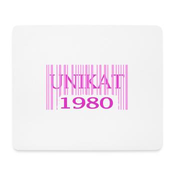 1980 geburtstag seltenes unikat rosa barcode - Mousepad (Querformat) - Weiß - Vorne