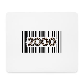 2000 Anniversaire 22 ans anniversaire Barcode Leopard - Tapis de souris (format paysage) - blanc - Devant