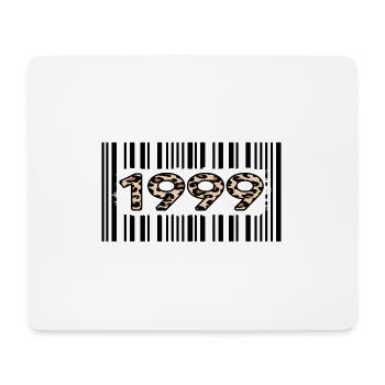 1999 Anniversaire 23 ans anniversaire Barcode Leopard - Tapis de souris (format paysage) - blanc - Devant
