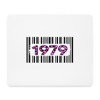 1979 Anniversaire rare rose unique Leo code-barres - Tapis de souris (format paysage) - blanc - Devant