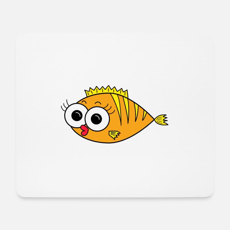 Fisch - Mousepad (Querformat) - Weiß