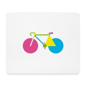 Bicycle art racing bike - Mouse Pad (horizontal) - white - Front