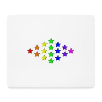 Sterne Regenbogen Geschenkidee bunt - Mousepad (Querformat) - Weiß - Vorne