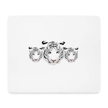tigre blanc - Tapis de souris (format paysage) - blanc - Devant