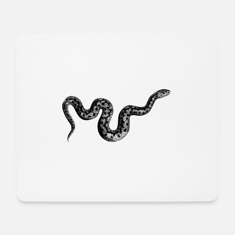Schlange - Mousepad (Querformat) - Weiß