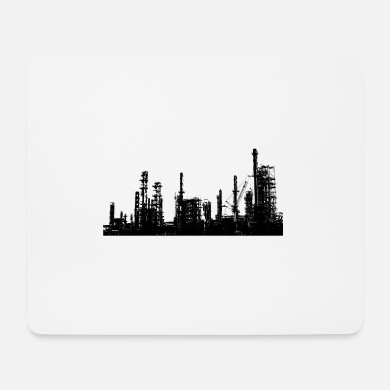 Öl Raffinerie Industrie - Mousepad (Querformat) - Weiß
