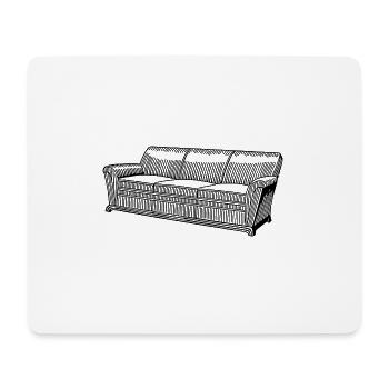 sofa couch chair table stuhl tisch lamp lampe benc - Mousepad (Querformat) - Weiß - Vorne