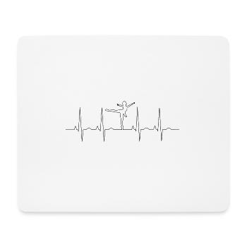 Ballerina Herzschlag - Mousepad (Querformat) - Weiß - Vorne