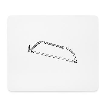 Scie, scie à main, professionnel - Tapis de souris (format paysage) - blanc - Devant
