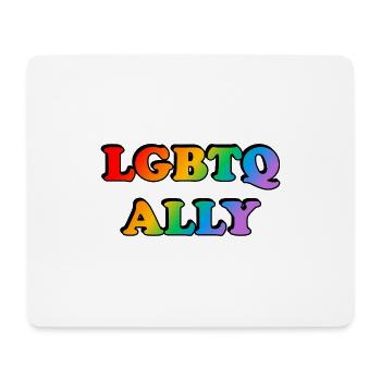 LGBTQ ally - Mouse Pad (horizontal) - white - Front