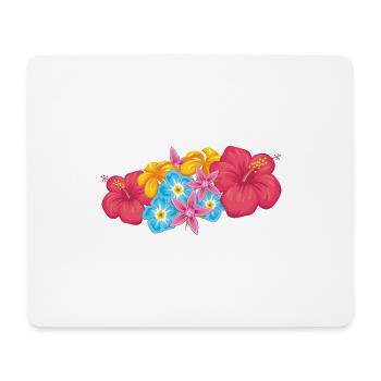 Blumen - Mousepad (Querformat) - Weiß - Vorne