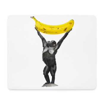 Singe Banane Singe - Tapis de souris (format paysage) - blanc - Devant