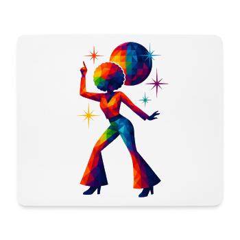 WPAP Stil - Weibliche Disco Tänzerin aus den 70ern - Mousepad (Querformat) - Weiß - Vorne