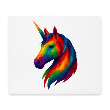 WPAP Stil Tiere - Einhorn - Mousepad (Querformat) - Weiß - Vorne