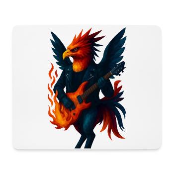 WPAP Stil Tiere - Phönix Gitarrist - Mousepad (Querformat) - Weiß - Vorne