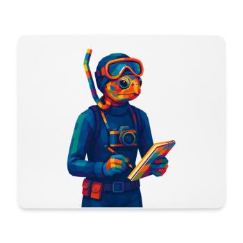 WPAP Polygon Stil Tiere - Meeresbiologin - Mousepad (Querformat) - Weiß - Vorne