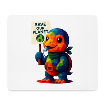 WPAP Polygon Kawaii Stil Tiere Baby Schildkröte - Mousepad (Querformat) - Weiß - Vorne