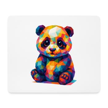 WPAP Polygon Kawaii Stil Tiere Baby Panda Bär - Mousepad (Querformat) - Weiß - Vorne