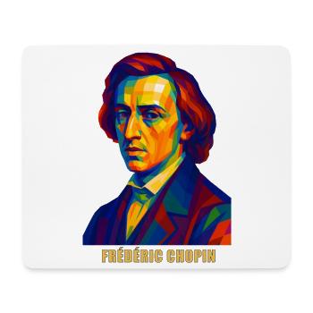 WPAP Polygon Portrait Frederic Chopin Composer - Mouse Pad (horizontal) - white - Front