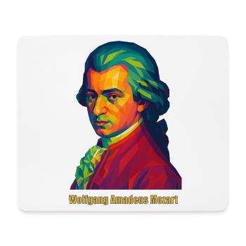 WPAP Polygon Portrait Wolfgang Amadeus Mozart - Mouse Pad (horizontal) - white - Front