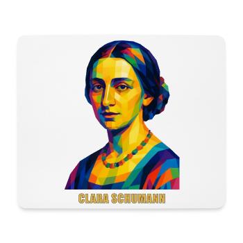 WPAP Polygon Portrait Clara Schumann Composer - Mouse Pad (horizontal) - white - Front