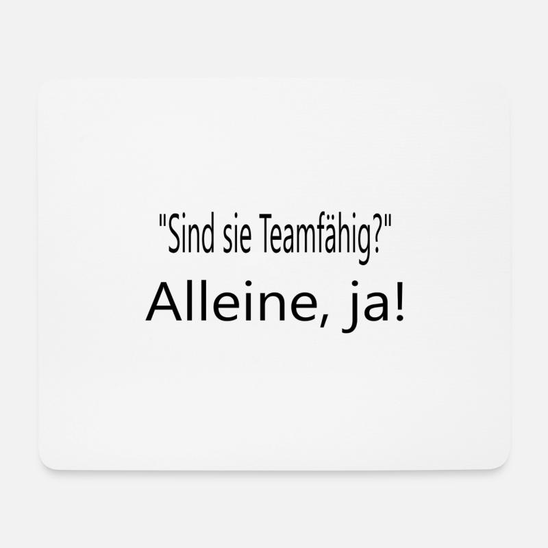 Fun Shirt - Teamfähig - by TS21 - Mousepad (Querformat) - Weiß