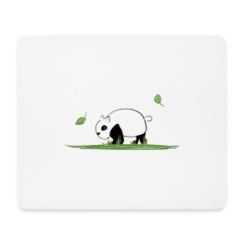 Animal Love Cartoon Panda Ecosystem Nature Grass - Mouse Pad (horizontal) - white - Front