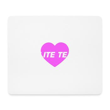 Elite Team Herz Liebe - Mousepad (Querformat) - Weiß - Vorne