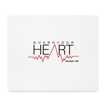 Guard your heart! Proverbs4.23 - T-Shirt - Mousepad (Querformat) - Weiß - Vorne