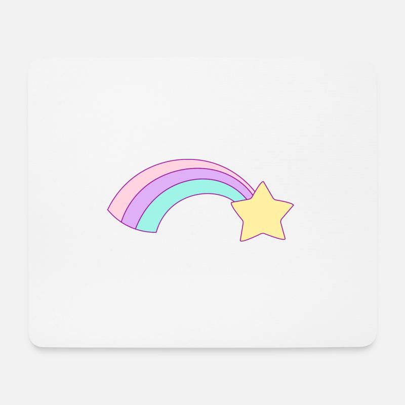 Regenbogen - Mousepad (Querformat) - Weiß