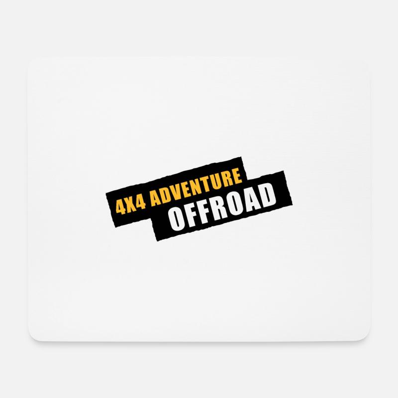 4x4 Adventure Offroad - Mousepad (Querformat) - Weiß