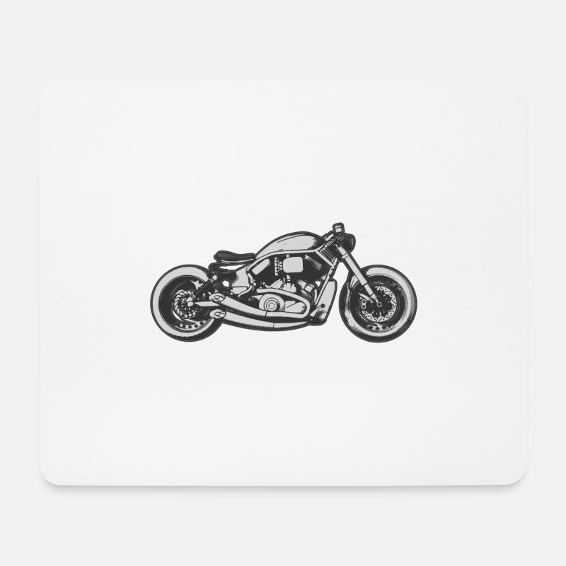 Motorcycle - Mouse Pad (horizontal) - white