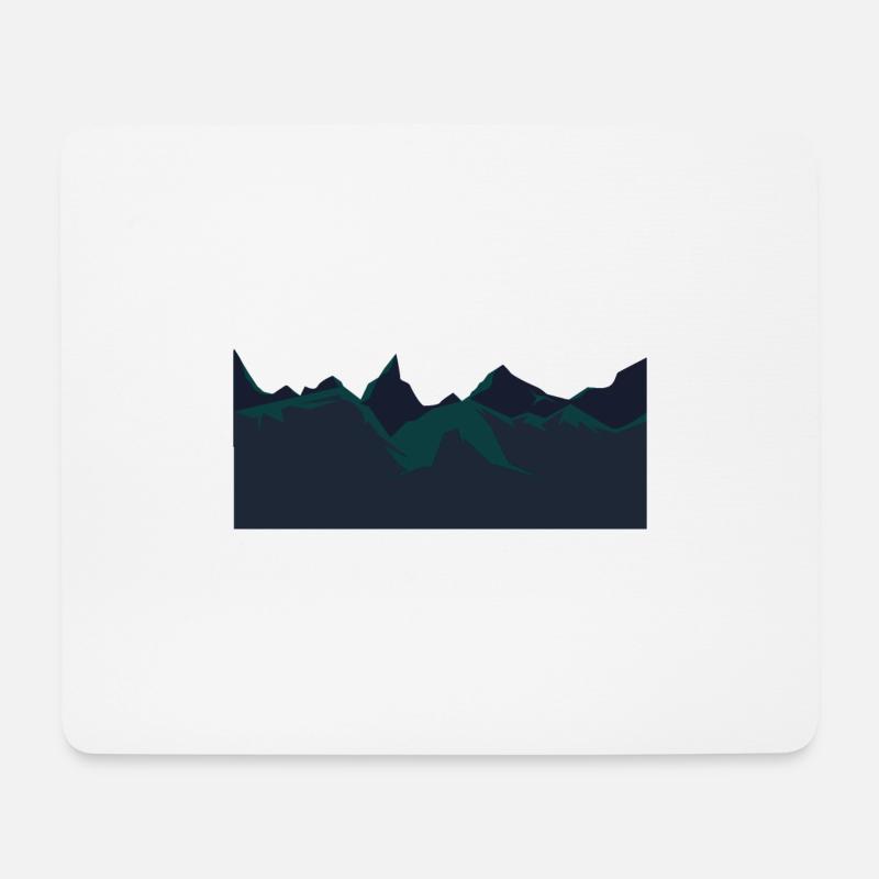 Berge - Mousepad (Querformat) - Weiß