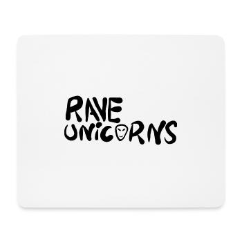Rave Unicorns Logo Text Black - Mousepad (Querformat) - Weiß - Vorne