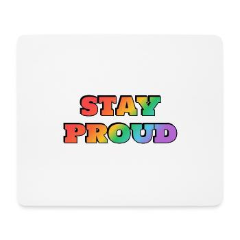 Stay Strong Bold Retro Typography Rainbow - Mouse Pad (horizontal) - white - Front