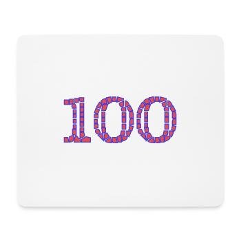 100. 100 YEARS. 100th ANNIVERSARY. BIRTHDAY 100 - Mouse Pad (horizontal) - white - Front